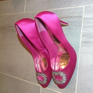 Audrey Brooke Barbie Pink Jeweled Heels